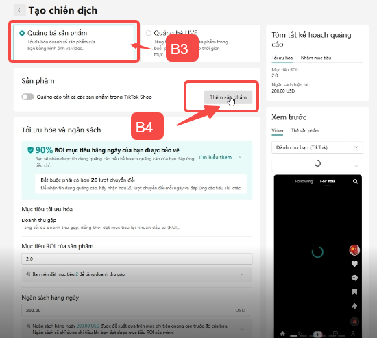 Hướng dẫn tạo chiến dịch chạy quảng c&aacute;o GMV Max chi tiết từ A đến Z