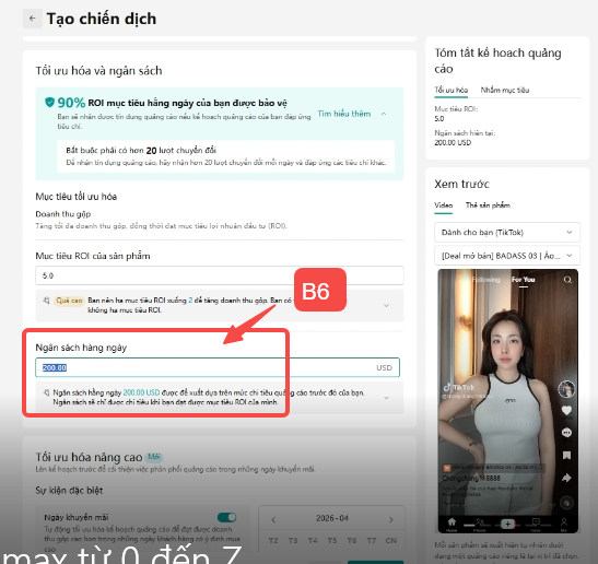 Hướng dẫn tạo chiến dịch chạy quảng c&aacute;o GMV Max chi tiết từ A đến Z