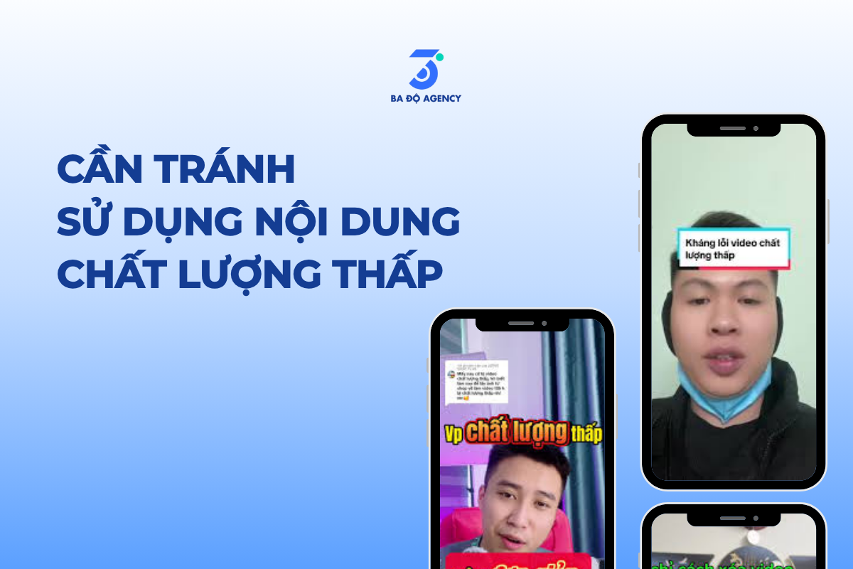 Để quảng cáo Facebook Reels hiệu quả cần tránh sử dụng nội dung chất lượng thấp