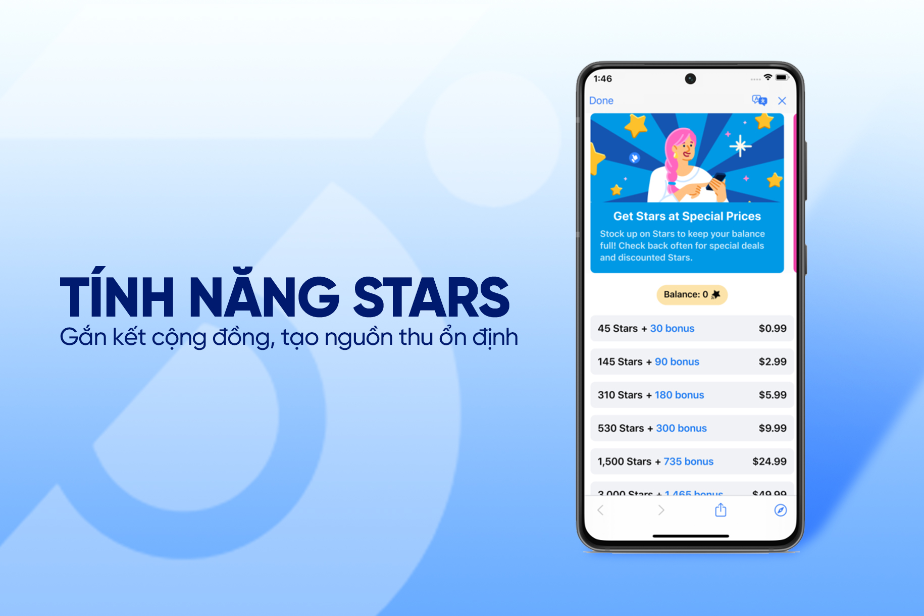 Tính năng star - Kiếm tiền mà không làm gián đoạn trải nghiệm người xem