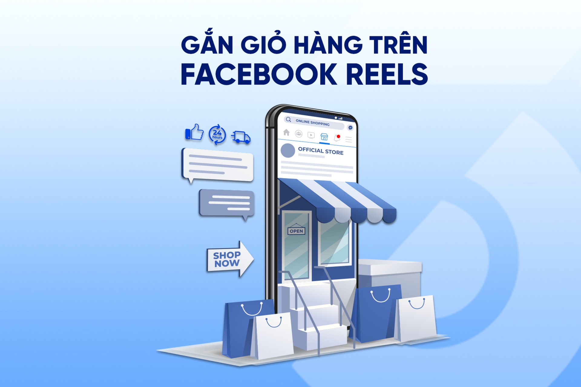 Gắn giỏ hàng trên Facebook Reels