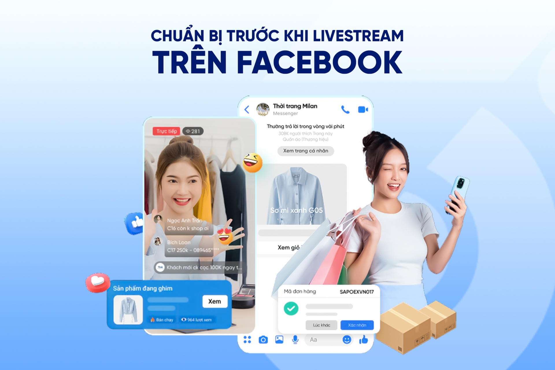 chuẩn bị trước khi livestream