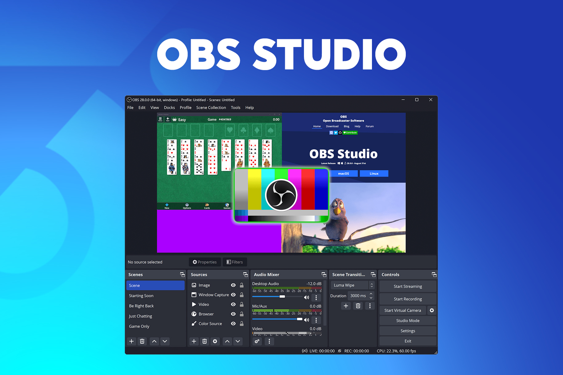 Phần mềm hỗ trợ làm đẹp khi livestream - OBS Studio
