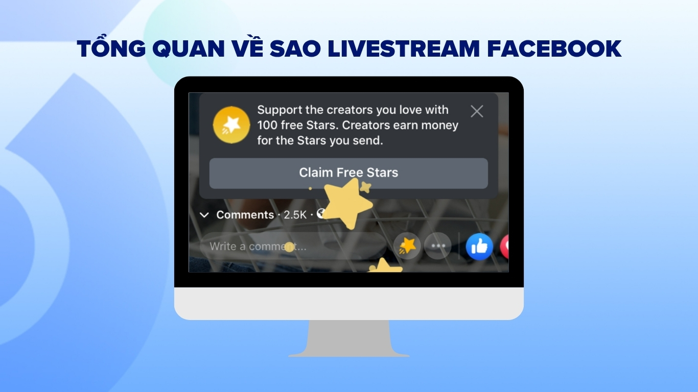 Khi kích hoạt tính năng sao Facebook, người xem có thể mua sao và tặng sao livestream cho streamer.