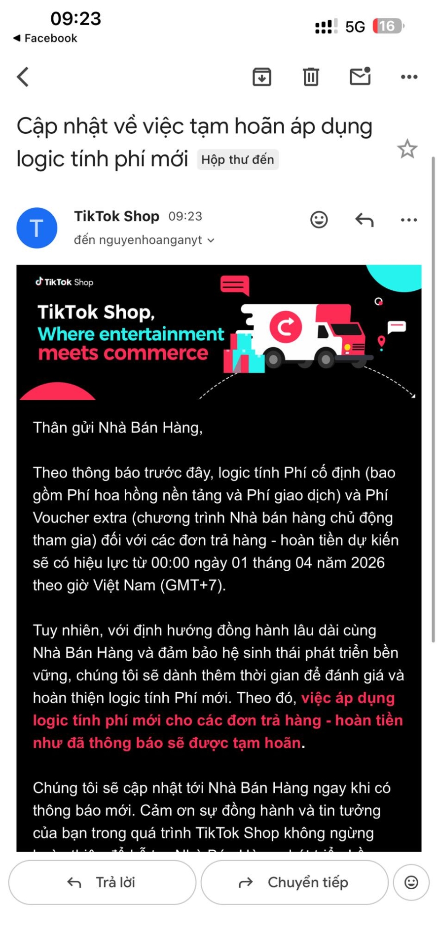 Ch&iacute;nh thức, TikTok ho&atilde;n tăng ph&iacute; hoa hồng v&agrave; &aacute;p dụng ho&agrave;n hủy cho Shop ng&agrave;y 1/4 tới