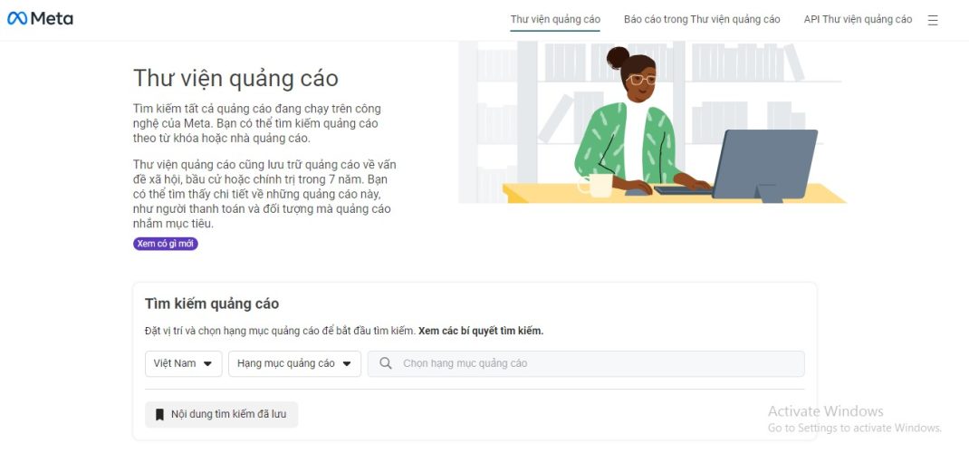 Thư viện quảng c&aacute;o Facebook