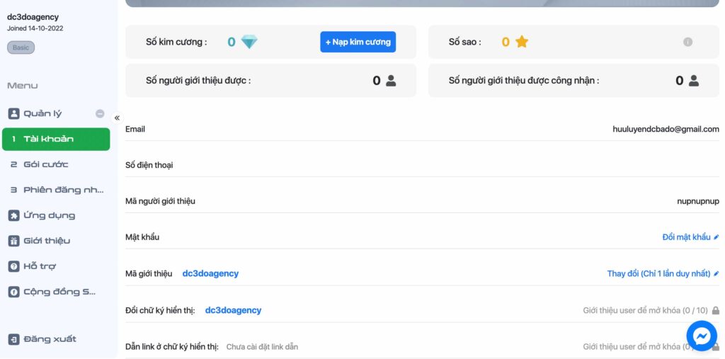 Check lại mã giới thiệu, chụp ảnh và gửi lại giúp mình vào nhóm zalo để mình tặng bạn Gifcode