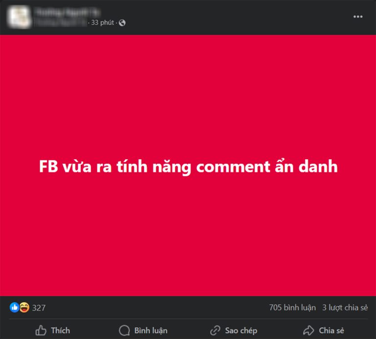 Tính năng bình luận ẩn danh cho phép người dùng bình luận vào những chủ đề gây tranh cãi mà không sợ bị công kích cá nhân